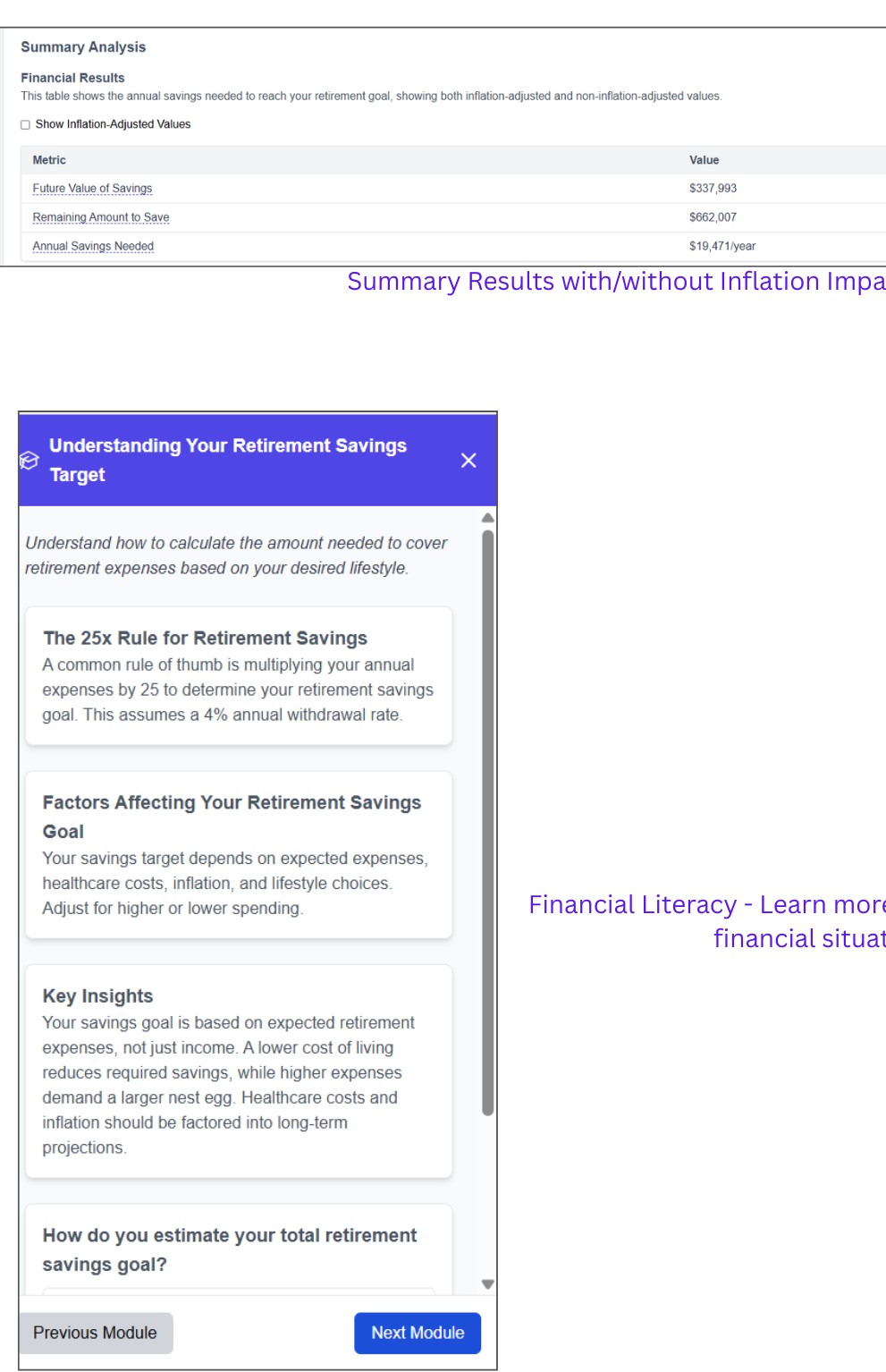 AI-powered retirement savings insight